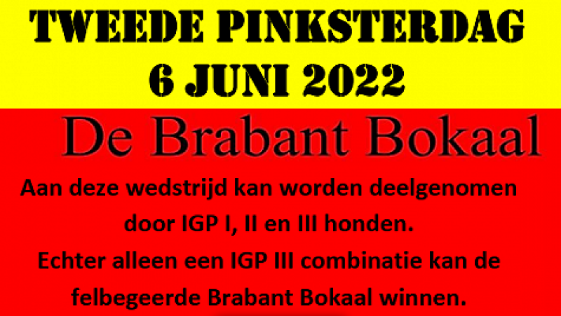 Brabant Bokaal 2e Pinksterdag 6 juni 2022